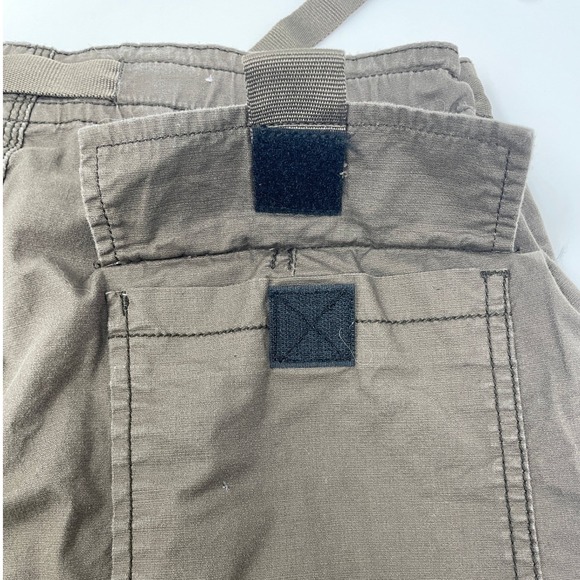 prAna Men's M Olive Green Hiking Climbing Cropped Pants Integrated Belt - Picture 14 of 14